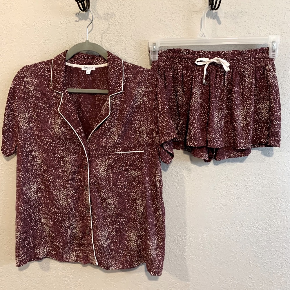 Splendid Burgundy Pajama Set